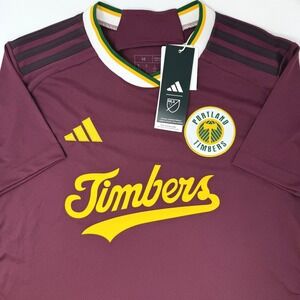 Adidas Portland Timbers MLS Soccer Jersey Maroon Yellow Men's Size Medium NEW